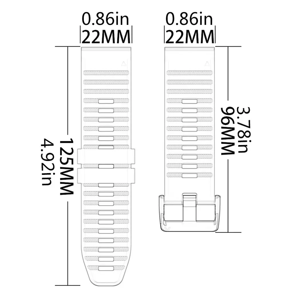 

26 22MM Quick Release Watch band Strap for Garmin Fenix 6X Quick Fit Silicone Wrist Band Strap For Garmin Fenix 5X/enix3 Hr/D2