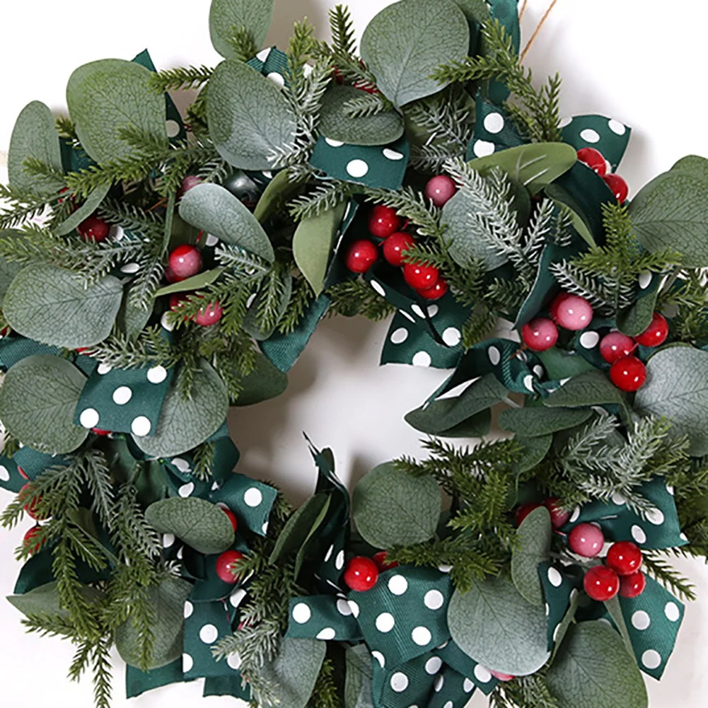 

Christmas Decorative artificial Wreath High Quality Materials Handmade Garland Hanging Window Enhance The Holiday Atmosphere