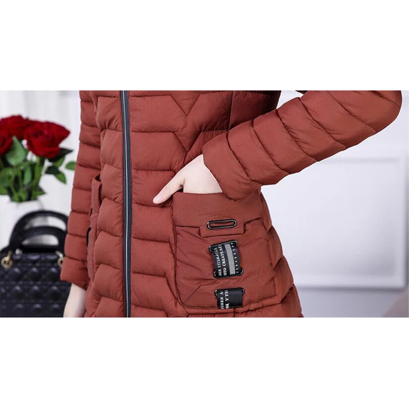2022 Зимняя парка Женская куртка с капюшоном верхняя одежда для среднего возраста