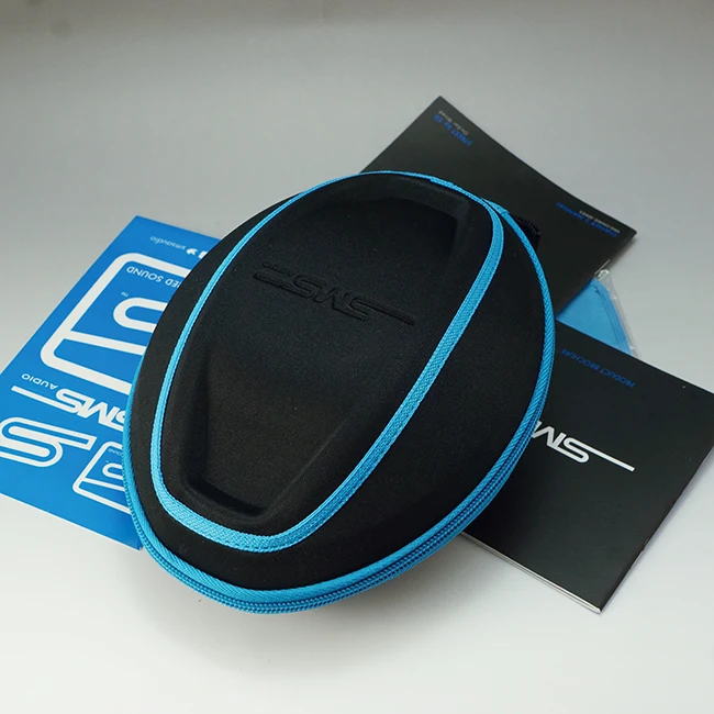 

USA SMS by 50cent street Black-blue headphone stereo over ear 3.5mm wired sport music headset With storage box