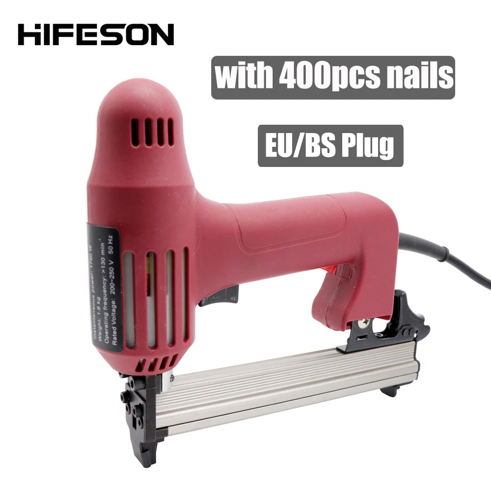 HIFESON 1022J гвоздильщик 220 В электрические скобы гвоздильники гвоздильщик степлер мебельный штапельный каркас столярные деревянные рабочие инструменты