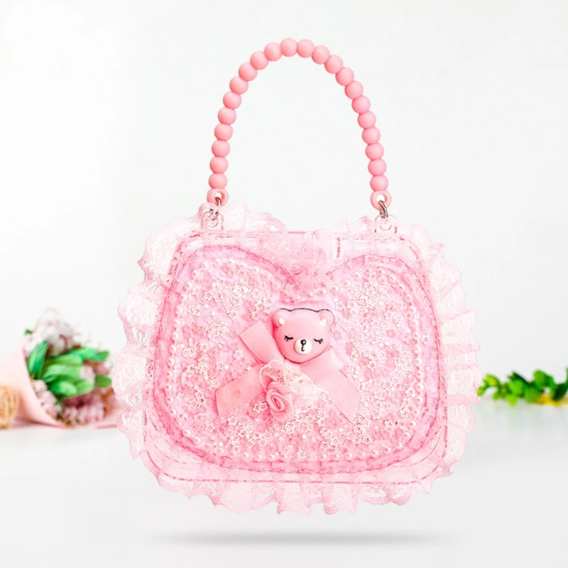 

1 Set Princess Handbag Tote Bag DIY Material Kit Kids Art Crafts Assemble Puzzle