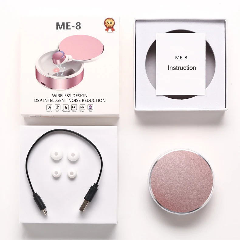 Мини наушники вкладыши TWS Bluetooth 5 0 Беспроводной спортивные Шум шумоподавления