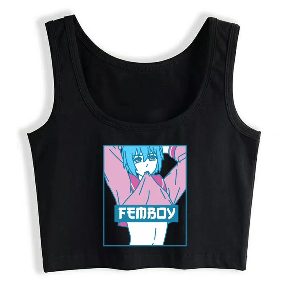 

Crop Top Women Femboy Aesthetic Pastel Gay Yaoi Anime Boy Grunge Aesthetic Gothic Y2k Gym Tank Top Sexy Blouse Female Clothes