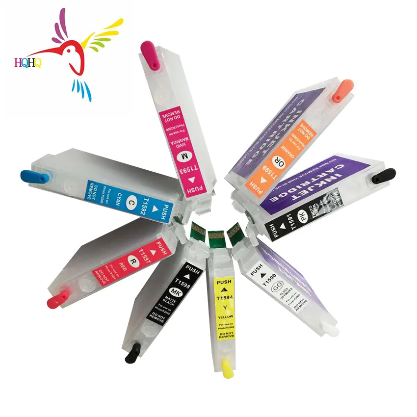 4pcs/Set T1591-T1599 Refill Ink Cartridge for Epson R2000 Desk Printer with Permanent ARC Chip Auto Resetable | Компьютеры и офис
