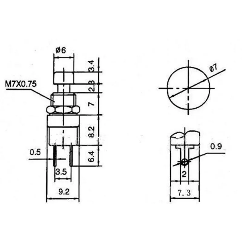 Мини-кнопочный переключатель без блокировки 7 мм 1 шт. | Обустройство дома