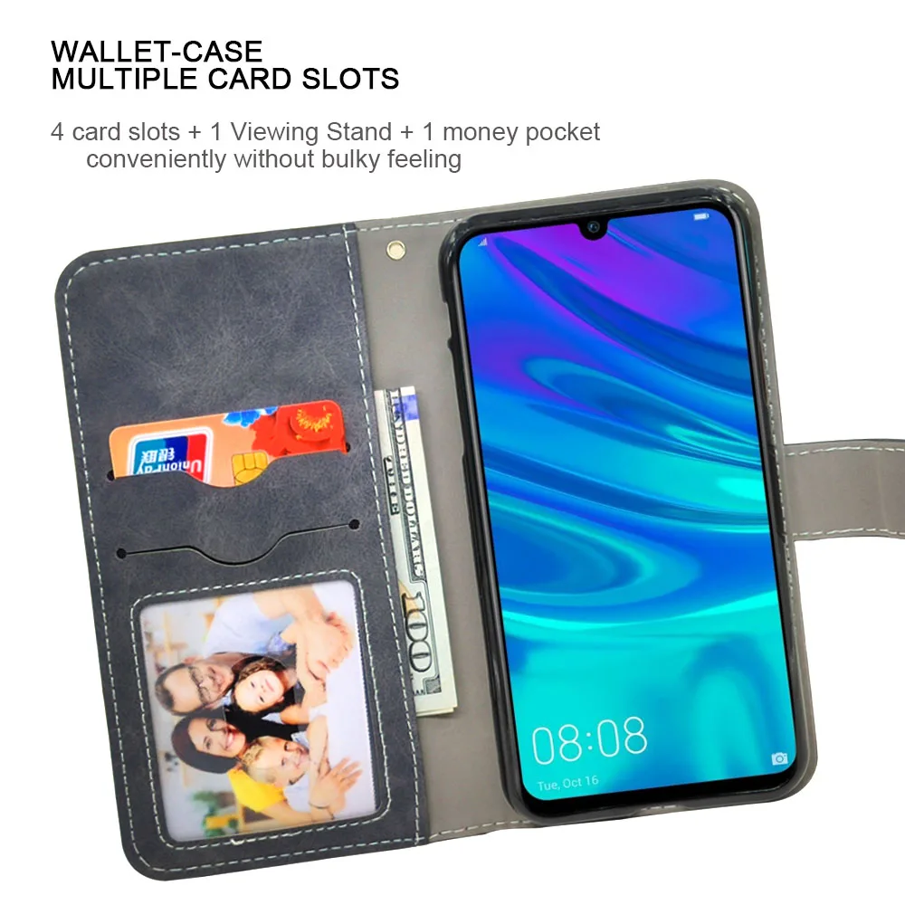 Роскошный Винтажный чехол для Huawei P Smart Plus Z S 2019 2020 чехол-книжка кожаный кошелек