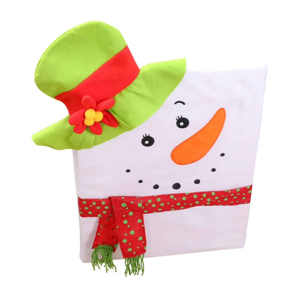 Кухонный стол Вышитые рождественские покрытия для стула праздничная вечеринка