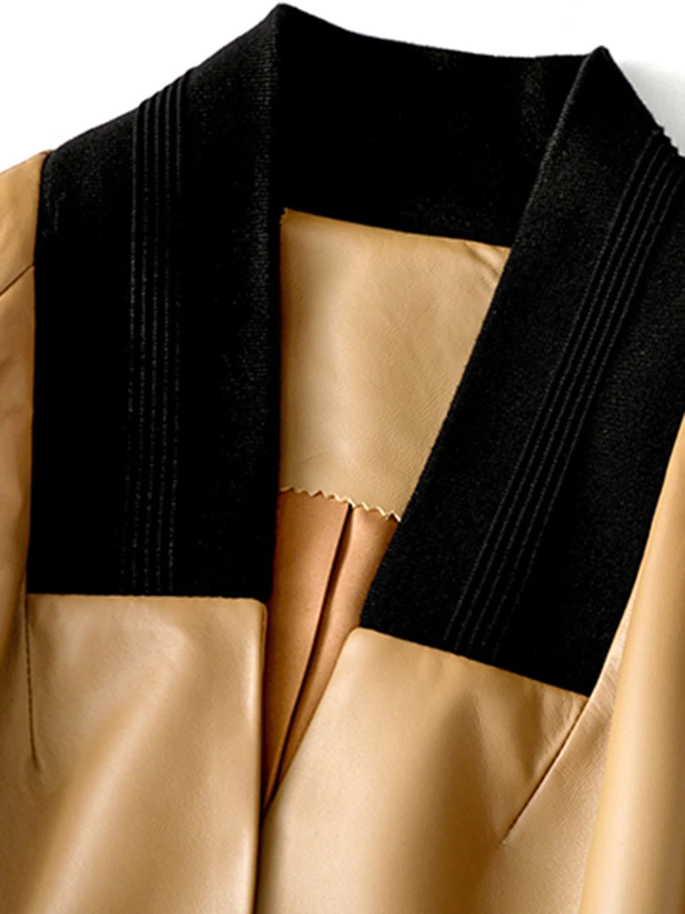 Lautaro осеннее длинное оверсайз водонепроницаемое мягкое пальто из искусственной