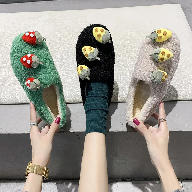 

Shoes Woman Comfortable And Elegant Autumn Round Toe Loafers Fur Shallow Mouth Slip-on Casual Female Sneakers Flats Fall New Win