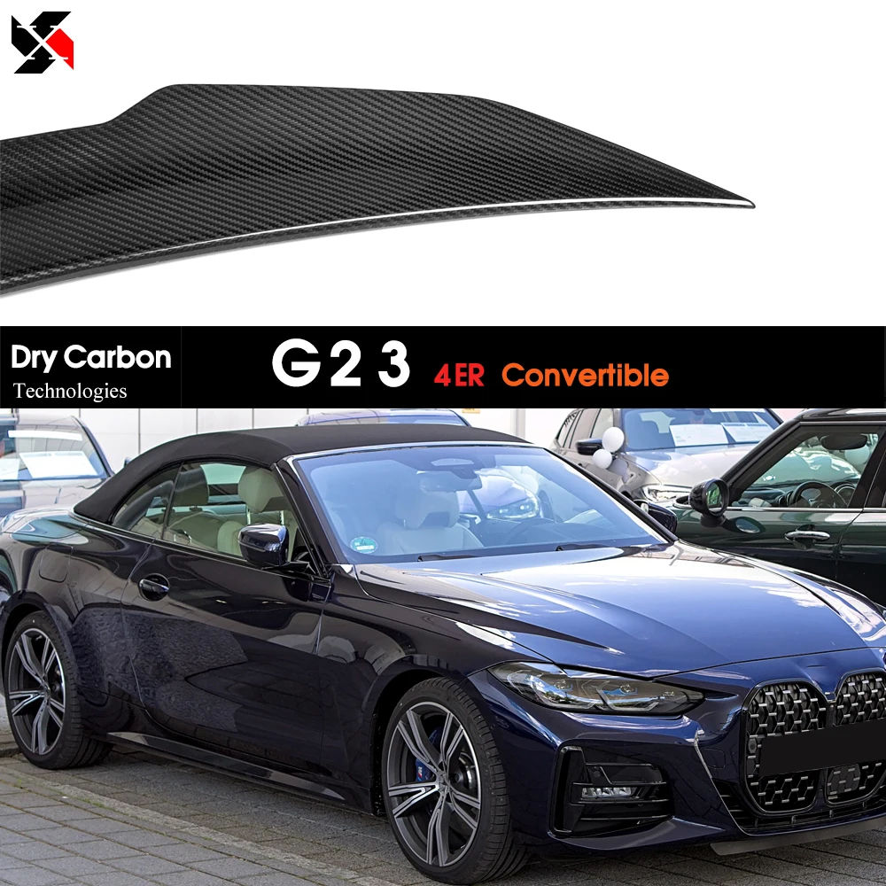 

Для BMW 4 серии G23 2-Door Converible G23 спойлер заднего багажника, крыла Highkick Deck Tail Wings Lip Dry Carbon Fiber Tech