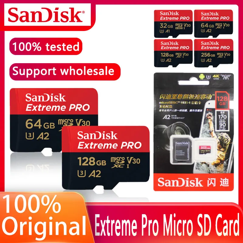 

SanDisk карта памяти Micro SD, 100% ГБ, 256 ГБ, 64 ГБ, 128 ГБ