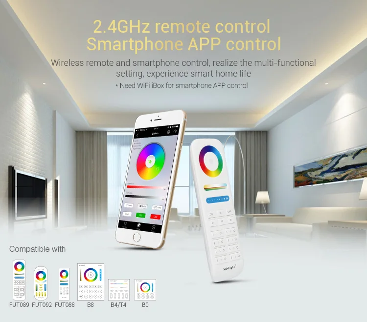Mi boxer FUT043 FUT044 FUT045 FUT043A FUT044A RGB RGBW RGB+ CCT Функция светодиодный контроллер Smart Светодиодный