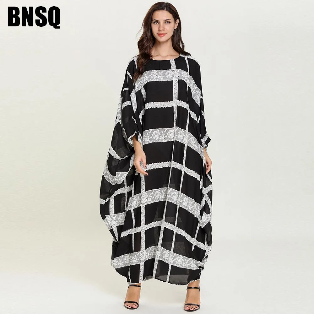 Платье WEPBEL женское свободного покроя клетчатое Повседневное платье до щиколотки