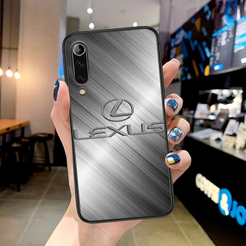

Luxury LEXUS Car Phone Case For Xiaomi Mi Note 10 A3 9 MAX 3 A2 8 9 Lite Pro Ultra black Coque Painting Etui Tpu Shell Fashion