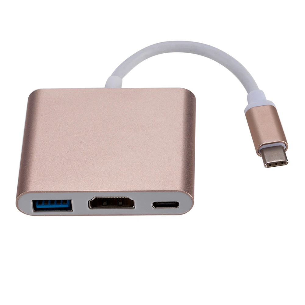 

USB-концентратор 3 в 1, USB Type-C (папа)-HDMI