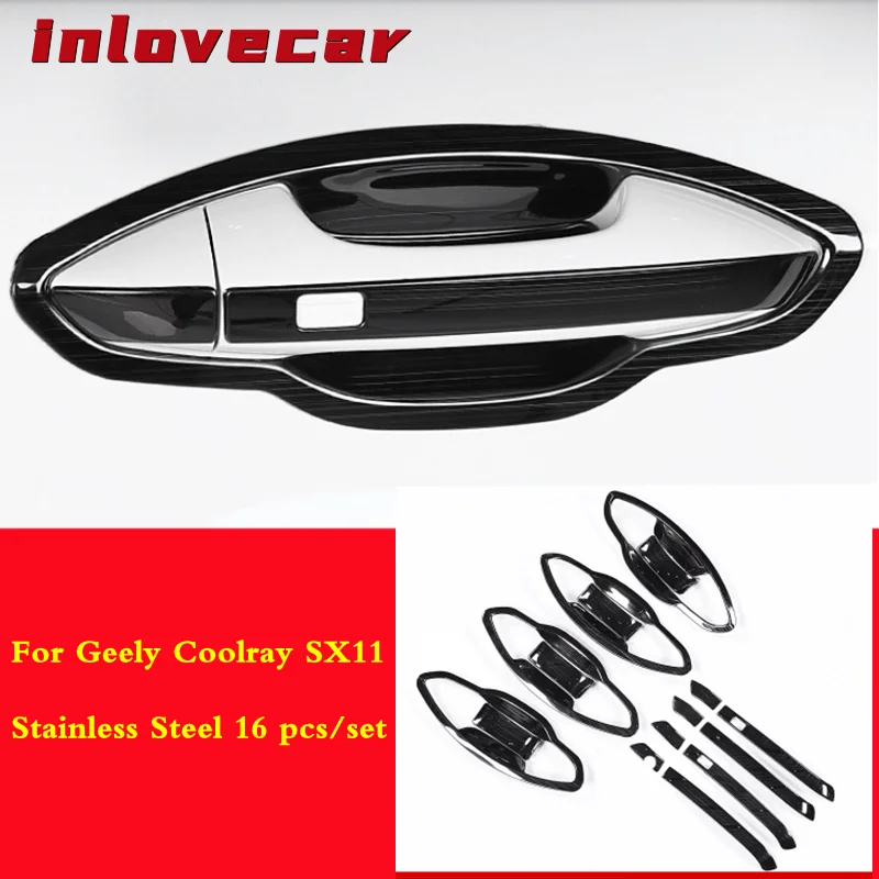 

For Geely Coolray sx11 exterior door handle cover car door Bowl stainless steel styling frame trim body decoration accessories