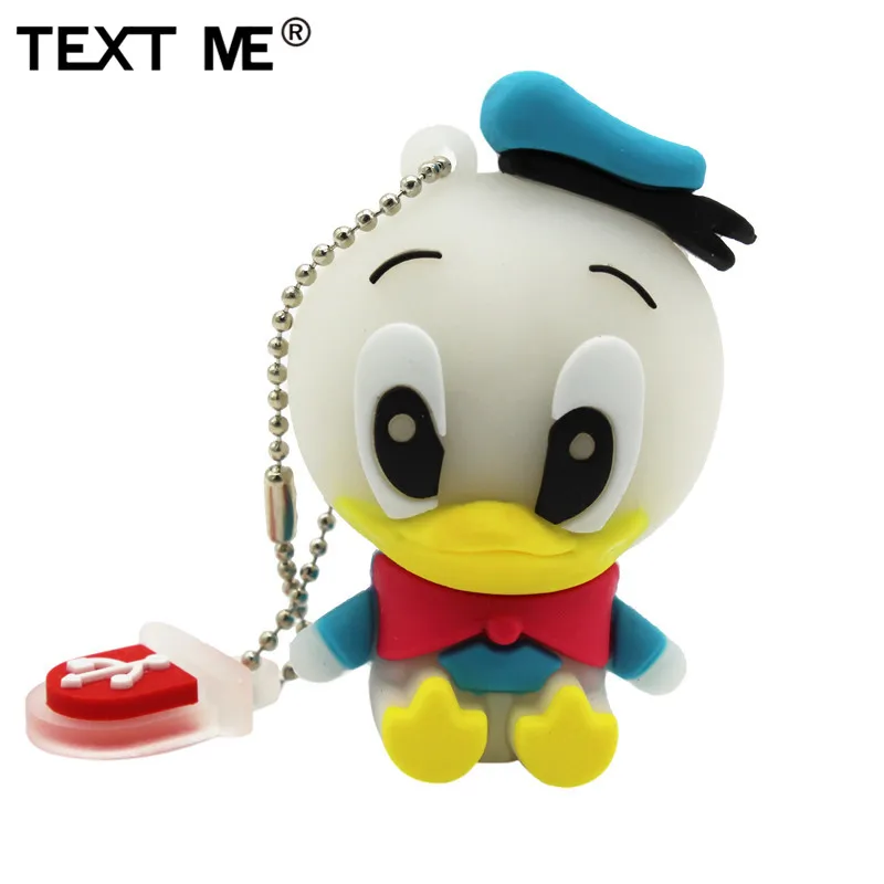 Флеш-накопитель с мультипликационным принтом «TEXT ME», usb 2,0, стиль животных, утка, 4 ГБ, 8 ГБ, 16 ГБ, 32 ГБ, 64 ГБ, флеш-накопитель, USB флеш-накопитель, креативная флешка