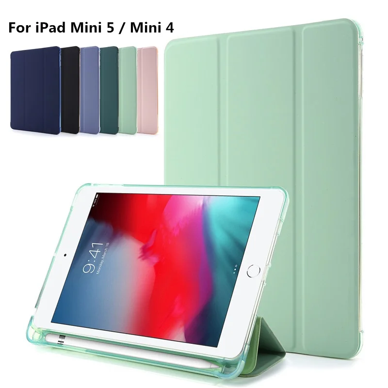 

Мягкий силиконовый умный чехол с УФ-защитой для iPad Mini 5 Mini5, чехол с держателем для карандашей, мягкий чехол, Чехлы для iPad Mini 4