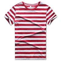 zecmos red white rainbow striped t shirt for women summer round short sleeve tees for women casual summer cool