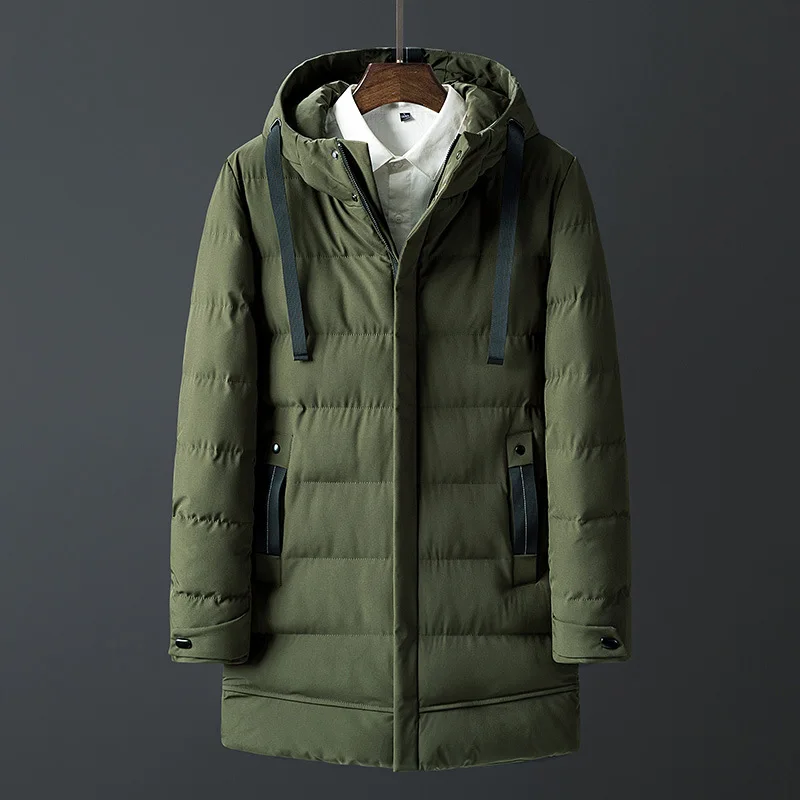 Winter Men's Jackets, Cotton Jackets, Men's Down Jackets, Mid-length Trendy Thick Padded Jackets, New Warm Cotton Jackets For