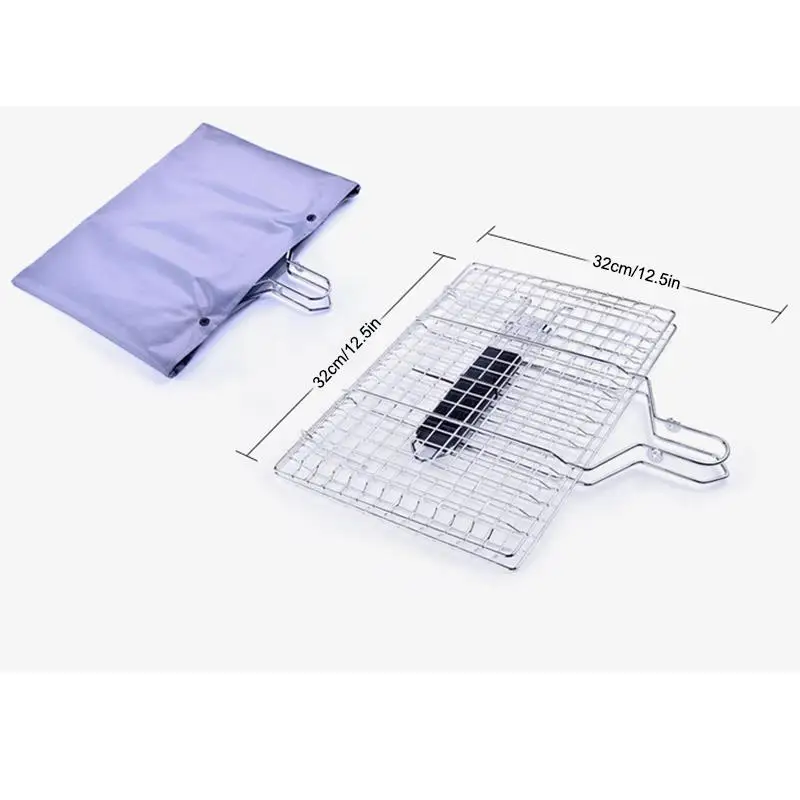 

Non-stick BBQ Fish Clip Portable BBQ Grilling Basket Heat-resistant Barbecue Fish Clip Net Outdoor Camping Tools