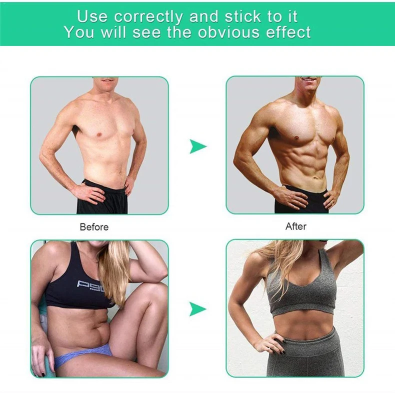 Eletroestimulador muscular ems abs electrostimulator abdominal massageador