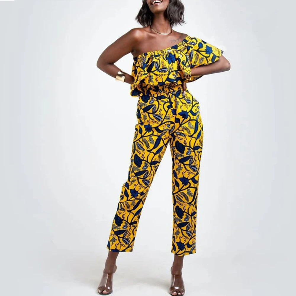 2020 новый летний Повседневный Модный женский комбинезон на одно плечо