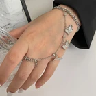 Цепь серебряного цвета в стиле хип-хоп 17KM кольца в стиле панк с бабочкой для женщин ювелирные изделия для вечерние Ринок в подарок