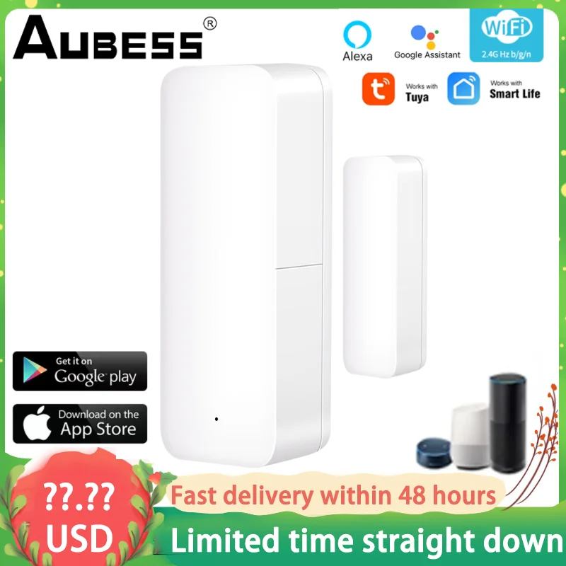

Умные детекторы открытой/закрытой двери Tuya ZigBee, магнитный выключатель, датчик окон, оповещение о безопасности дома, охранная сигнализация
