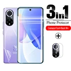 Мягкая Гидрогелевая защитная пленка 3 в 1 с полным покрытием для Huawei Nova 9, пленка для экрана телефона, пленка для камеры Huwei Nova9 Nova 8i 8, не стекло