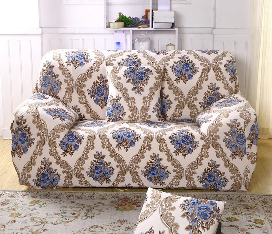 

Stretch Sofa Cover for Living Room Full Packing Spandex Slipcovers Solid Color Sectional Sofa Slipcovers