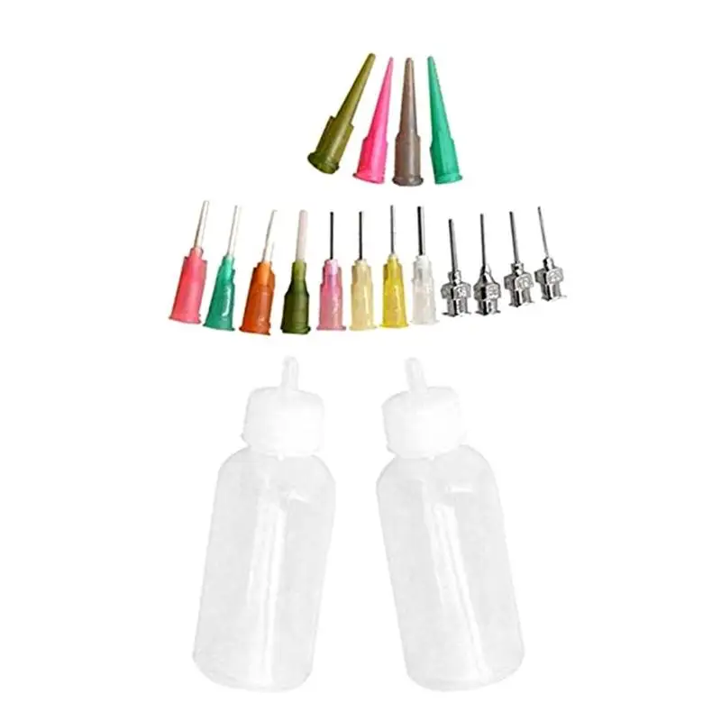

2 pcs Bottles and 16pcs Needles Tattoo Accessories Diffuser Tattoo Squeeze Soap Convenient Washing Bottle Green Supply Set R8U2