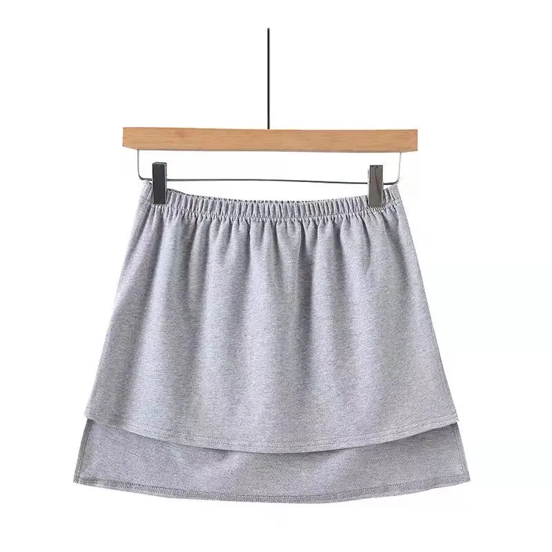 

Tops Fake Lower Sweep Letter Printer Skirts For Women Adjustable Layering Fake-Top Lower Sweep Skirt For Sweater Sweatshirt