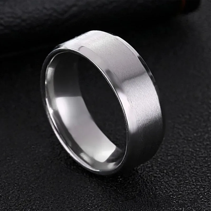 8 мм вращающееся основное кольцо для мужчин черный/Золотой/Серебряный цвет