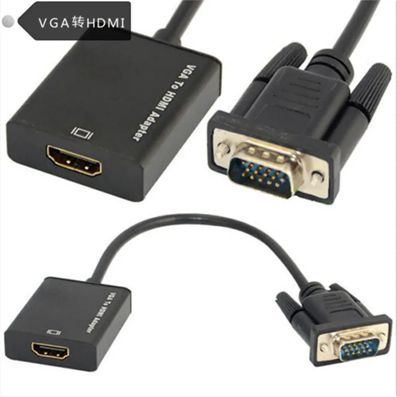 

1080P VGA мужчина к HDMI Женский Выход конвертер видеоадаптера кабель ПК DVD