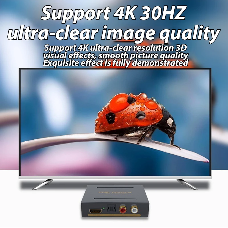 4k HDMI к аудио экстрактор стерео преобразователь SPDIF R/L сигнала источник питания