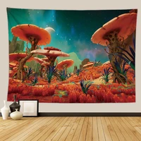 large mushroom castle wall tapestry forest moon starry sky hippie boho decor dorm witchcraft tapestry wall hanging carpets cloth