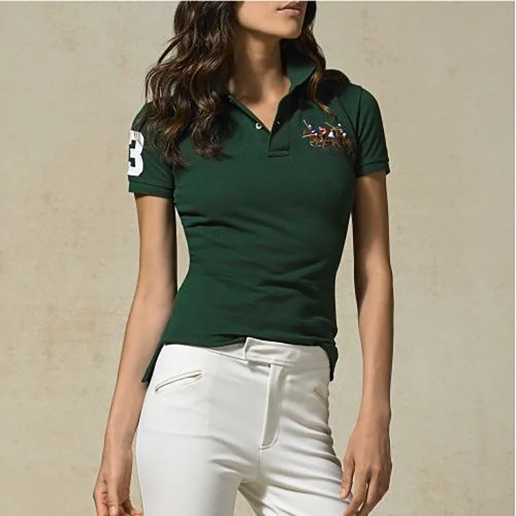 Top quality polos mujer 2020 summer new Polo women's shirt Breathable polo shirts cotton casual solid colour lady tees fashion | Женская