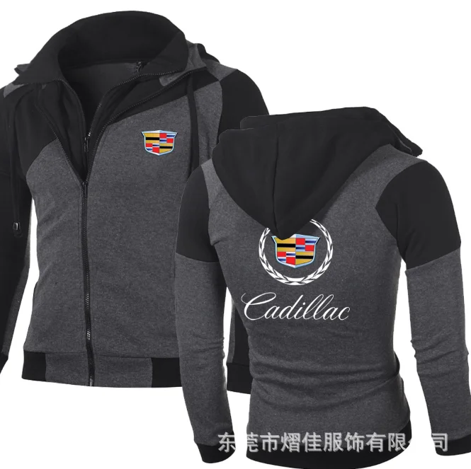 

2020 NEW Autumn Fashion for CADILLAC Sweatshirt Casual Jacket Double Zipper Hoodie Cotton Cosplay Sweatshirts