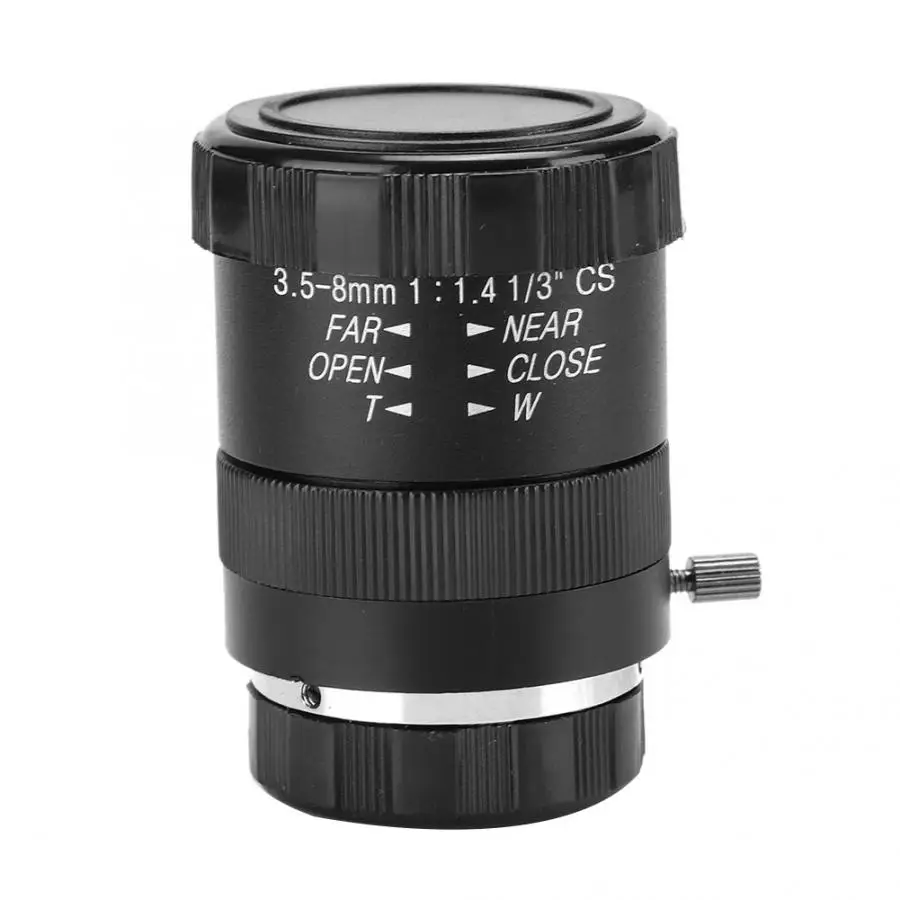 3 5-8 мм 720P Алюминий сплав CS- Mount F1.4 CCTV Камера Ручная настройка апертуры объектива с