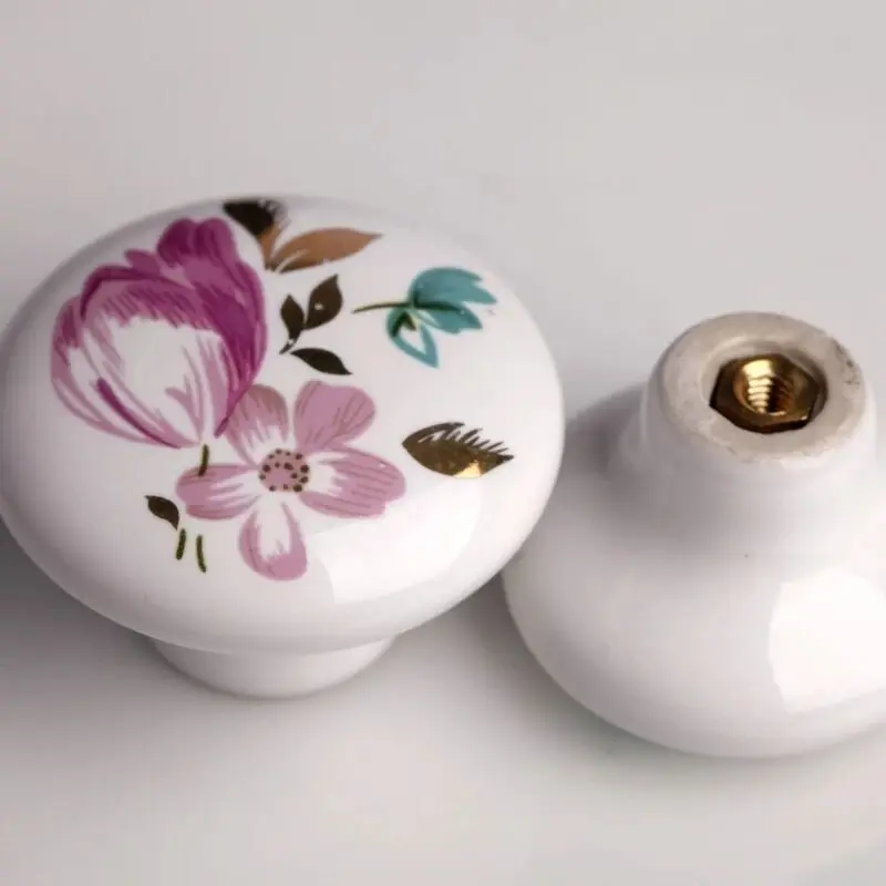 1 шт. тюльпан круглые ручки для шкафа и ручка ящика дверные мебельная