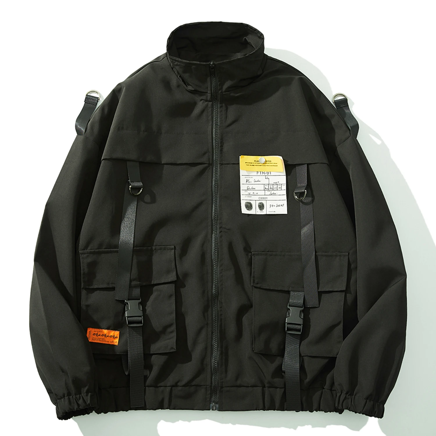 Aelfric Eden хип хоп Мульти Карманы Мужские куртки стойка модные повседневные хлопковые уличные Ленты Топы Harajuku карго Мужское пальто
