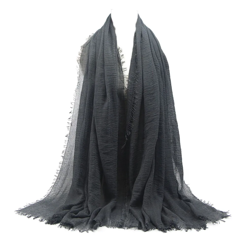 D высокое качество и мода Премиум вискоза Макси гофрированный облако хиджаб шарф