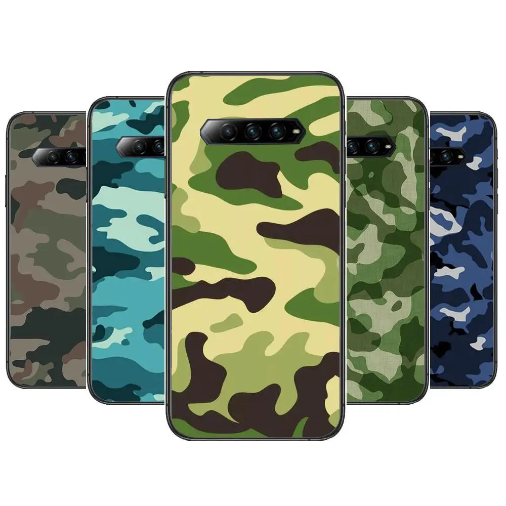 

Camouflage Pattern Camo military Army Anime Phone Case For xiaomi redmi Black Shark 4 Pro 2 3 3s Cases Helo Black Cover Silicon