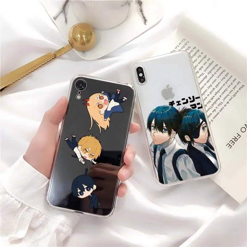 

Cartoon Anime Chainsaw Man Phone Case for iPhone 13 13 11 12 pro XS MAX 8 7 6 6S Plus X 5S SE 2020 XR case