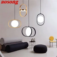 aosong nordic pendant light postmodern creative design led lamp fixtures for home decorative living room
