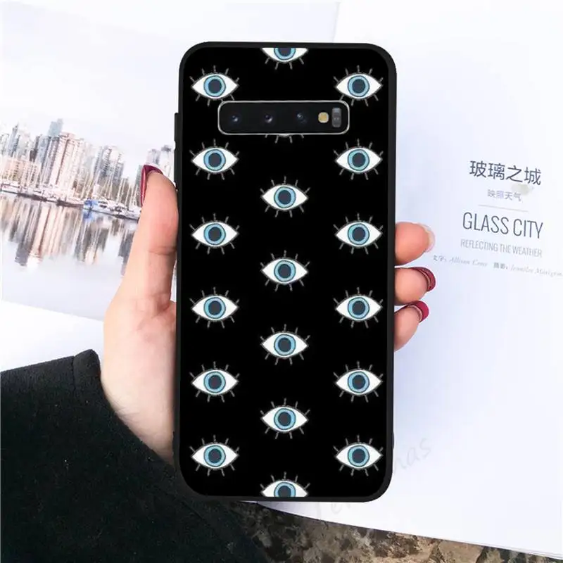 

Eye Blue Evil Eye Phone Case For Samsung galaxy S 8 9 10 20 21 30 A 30 50 51 70 note 10 plus Ultra 5g