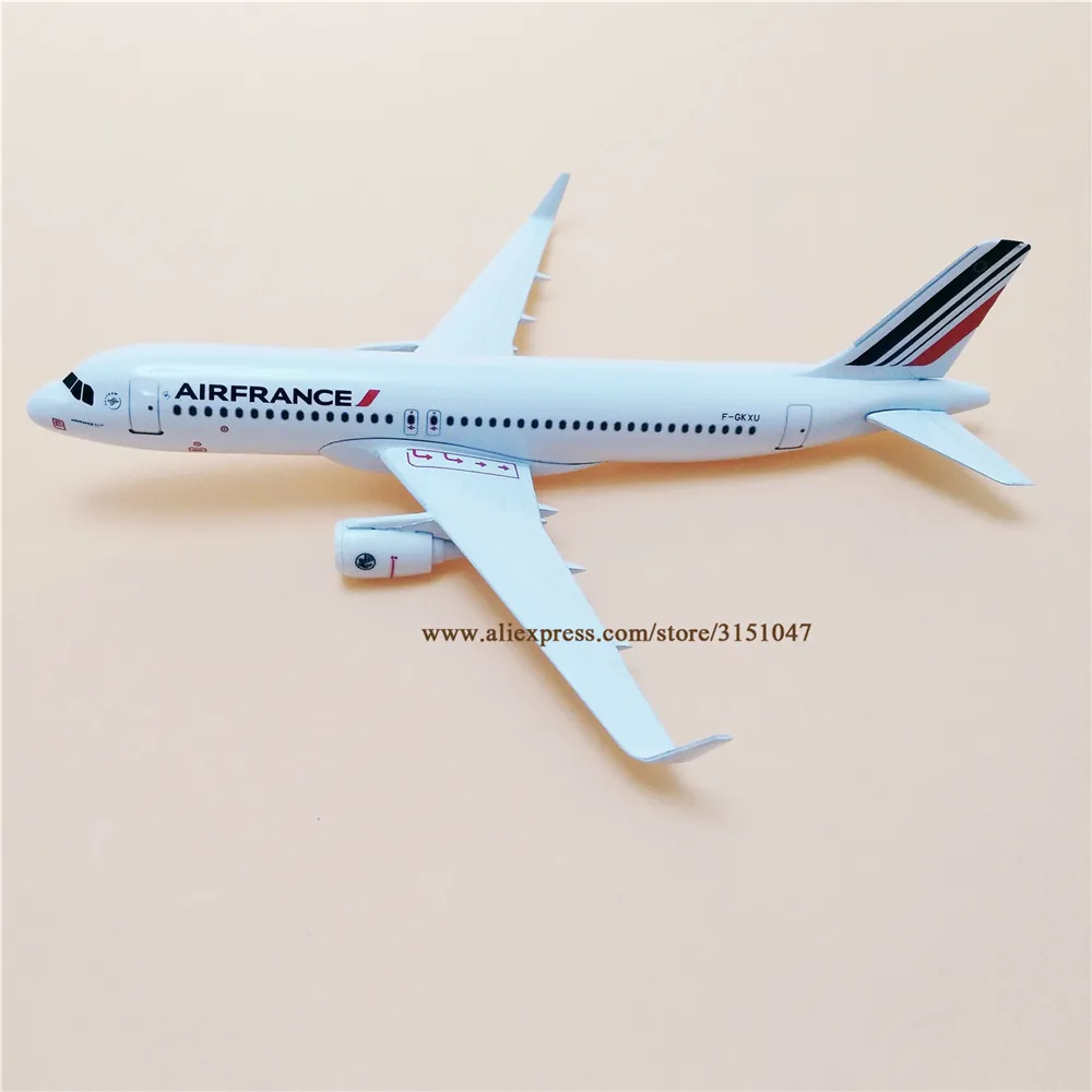 Модель самолета из сплава и металла 20 см авиакомпании AIR France Аэробус A320 | Игрушки