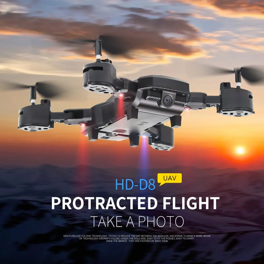 D8 4-CH складной Дрон HD RC вертолет с светильник 6 осей гироскоп фиксированная высокого складной жест Камера дистанционного Управление самолет 30W